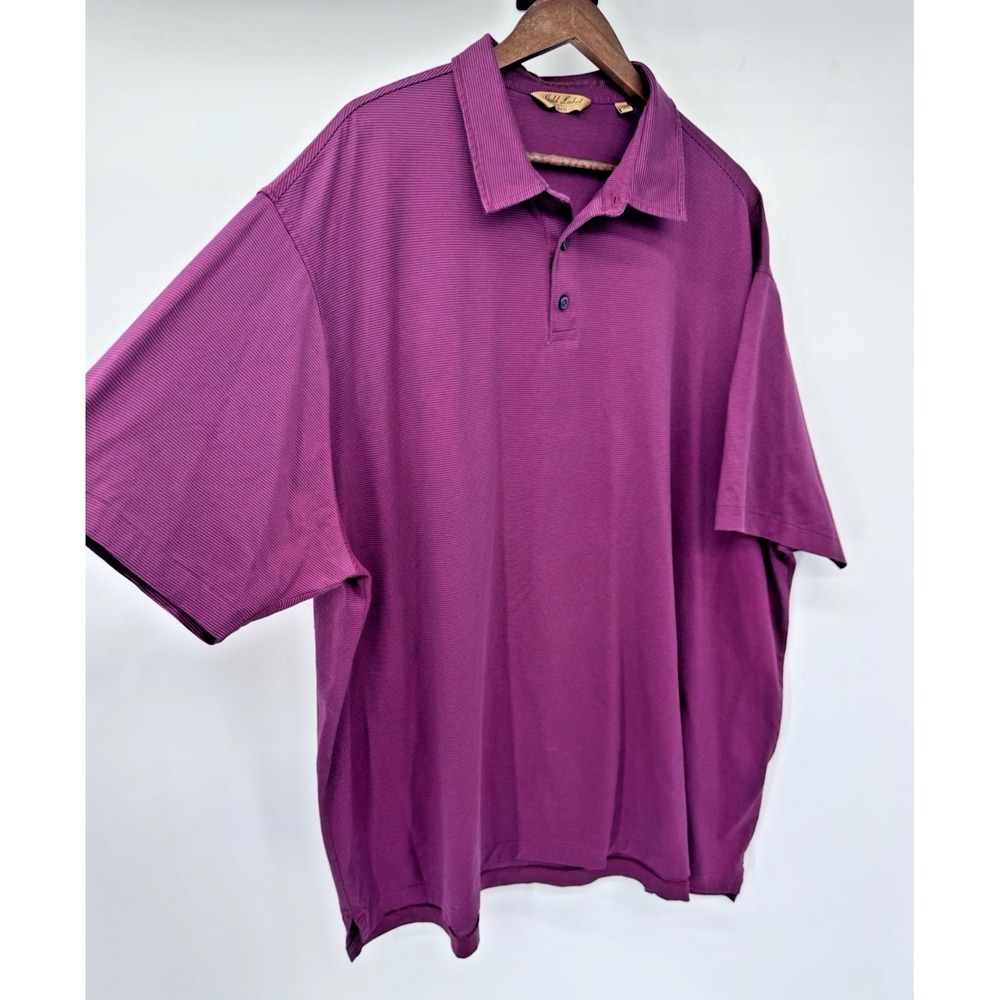 Roundtree & Yorke Gold Label Polo Golf Shirt Men's 3XB 3X Big Red Blue striped